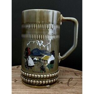 Vtg Irish Wade 22oz Ireland Farm Homestead Stein Tankard Coffee Mug 6.5"